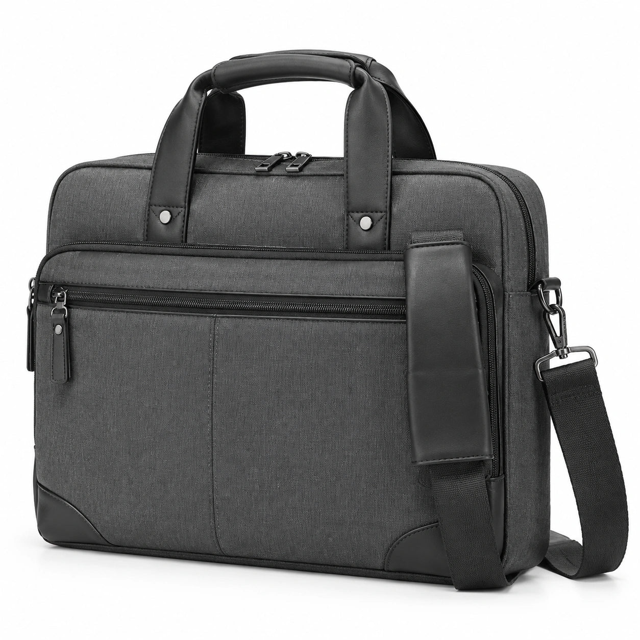 Laptoptasche 40 x 8 x 30 cm aus Polyester in Schwarz mit Schultergurt