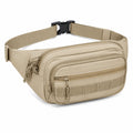 Hüfttasche 31 x 15 x 10 cm aus Polyester Beige mit mehreren Reißverschlussfächern