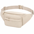 Bauchtasche 30 x 15 x 8 cm Textil Beige für Alltag mit verstellbarem Gurt
