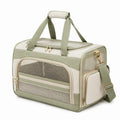Haustier-Transporttasche 45 cm aus Textil in Hellgrün und Creme mit Netzfenstern