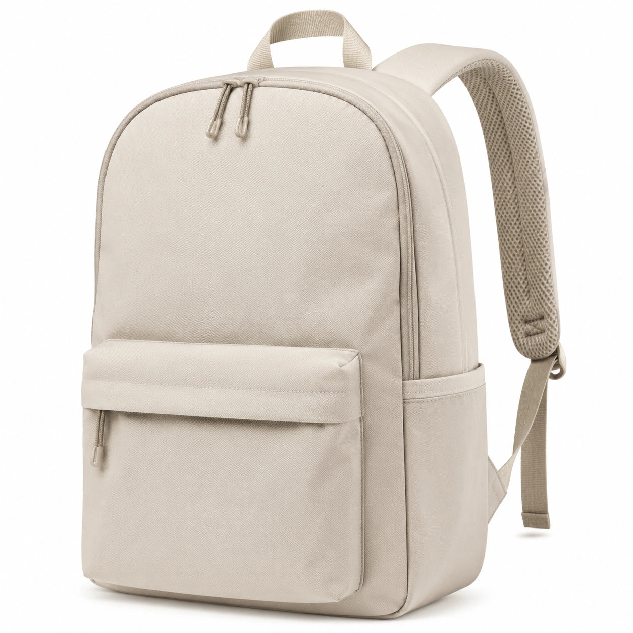 Rucksack 30 x 14 x 42 cm aus Textil in Beige mit gepolsterten Schultergurten