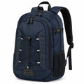 Rucksack 48 x 32 x 20 cm aus Textil in Dunkelblau mit Mehrfachfächern für Alltag und Reisen