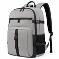 Rucksack 45 x 30 x 20 cm aus Polyester Grau Schwarz mit Mehrfachfächern für Reisen